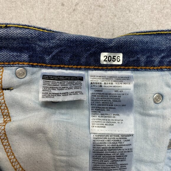 Levis 505 Jeans Mens 38 Blue Denim Straight Leg Medium Washed - Picture 3 of 11